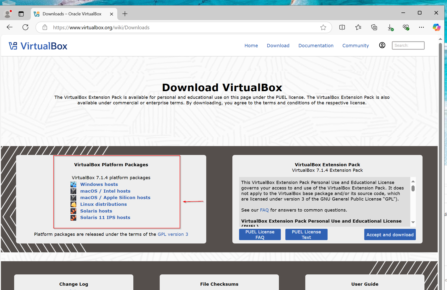 virtualbox 